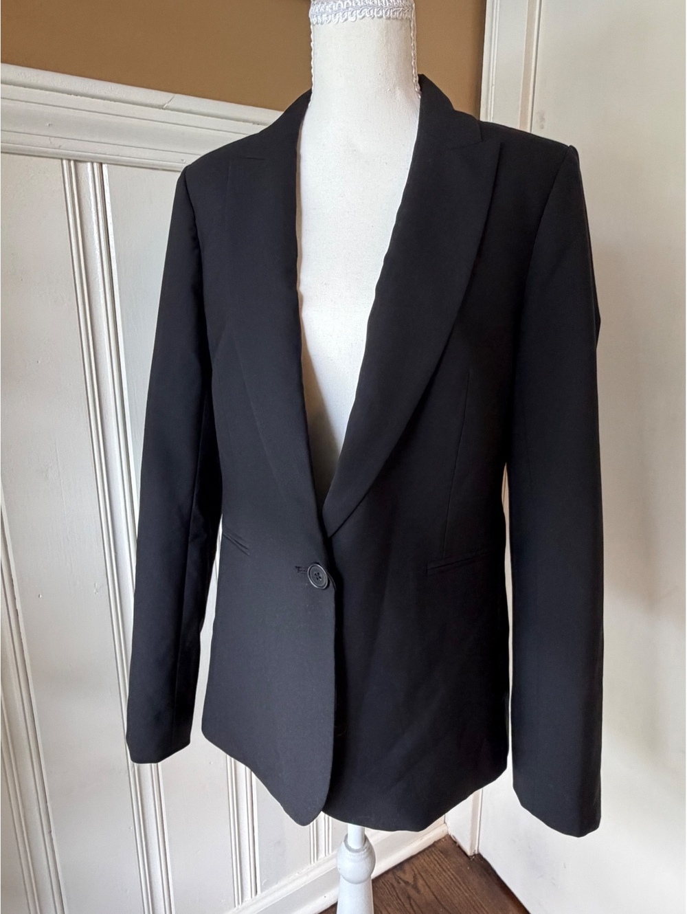 J.Crew 365 Parke Blazer Size 8 Black Italian Stretch Wool J5383